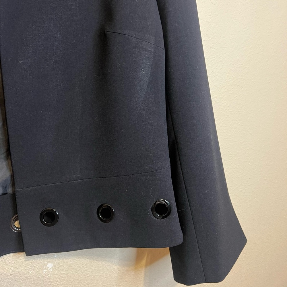Nine West Black Open Front Women's Blazer with metal detailing. Size 14 - Picture 4 of 5